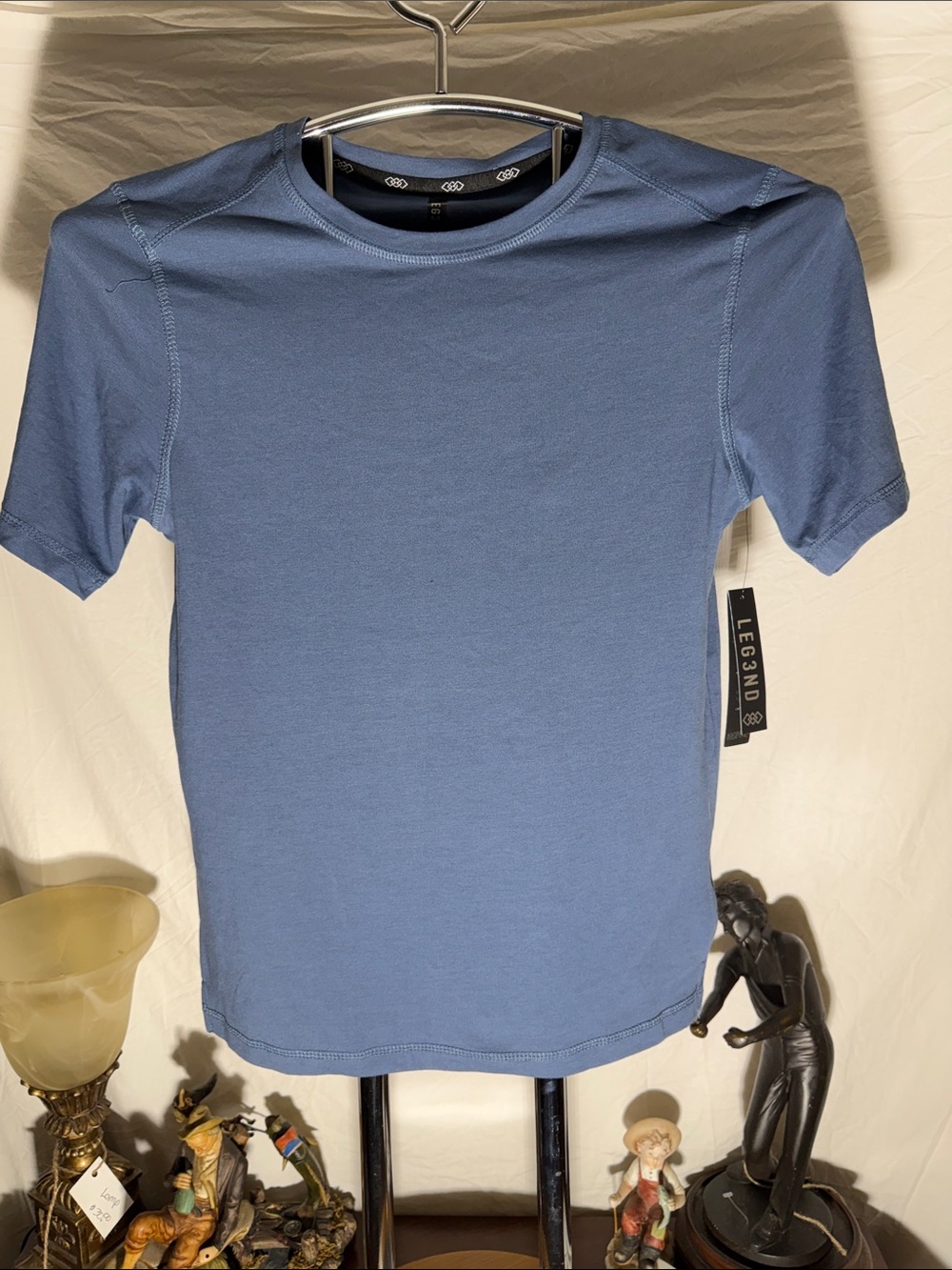 LEG3ND Men's Short-Sleeve Crew Tee in Dusty Blue